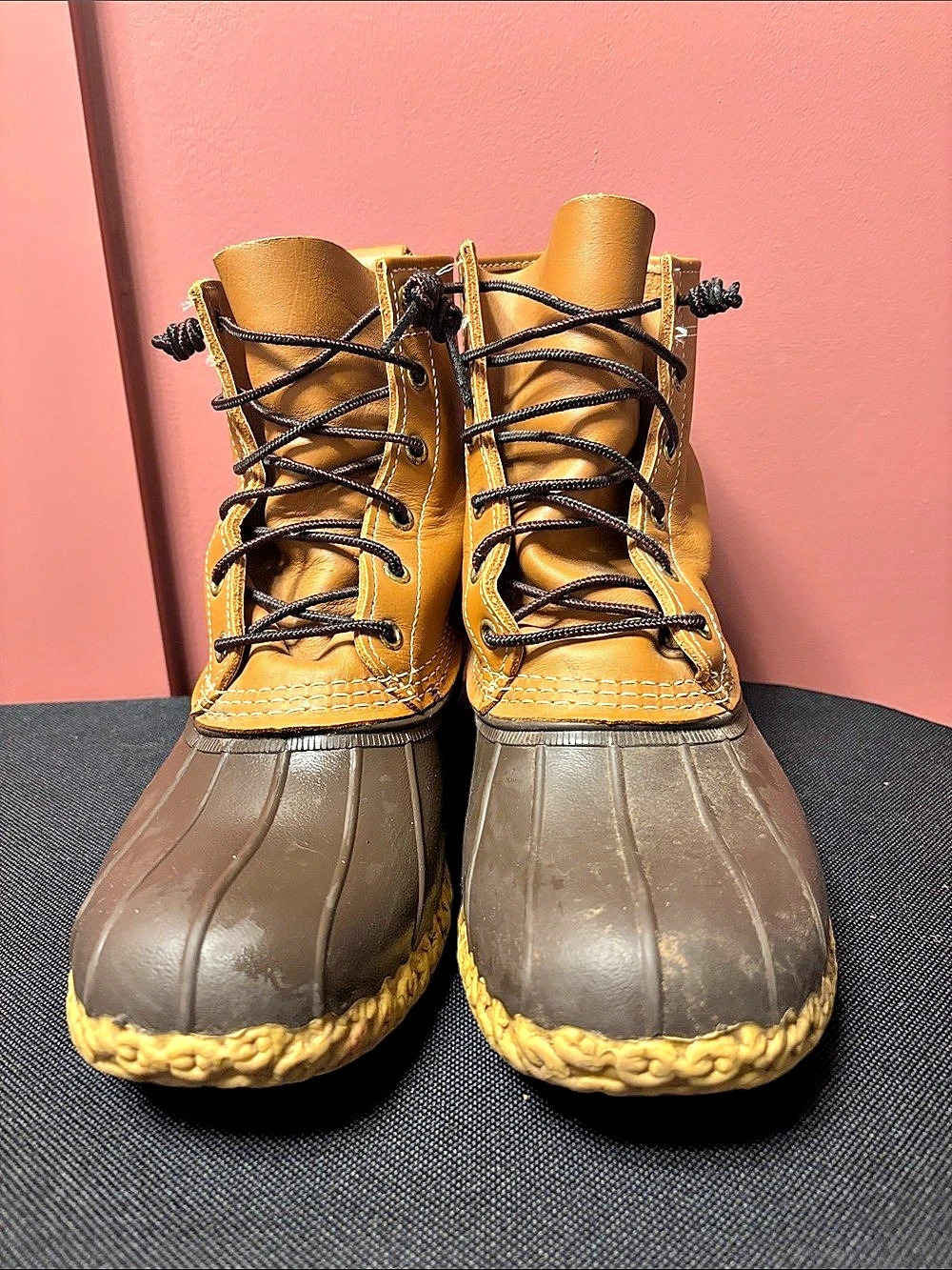 L.L.Bean Boots Brown & Yellow Boots Men’s size 10, women 11.5